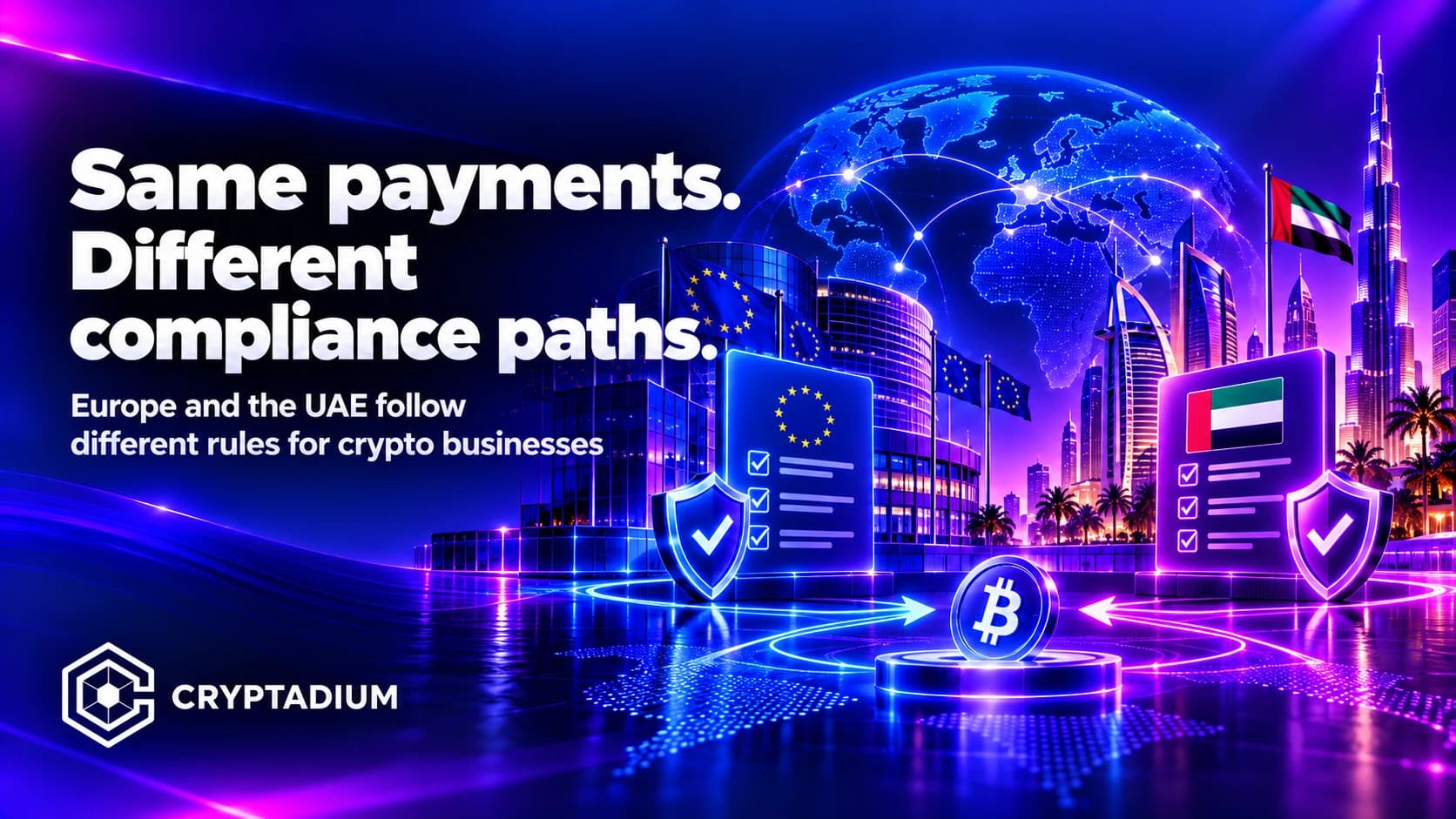 Same payments, different compliance paths: Europe and the UAE — Cryptadium
