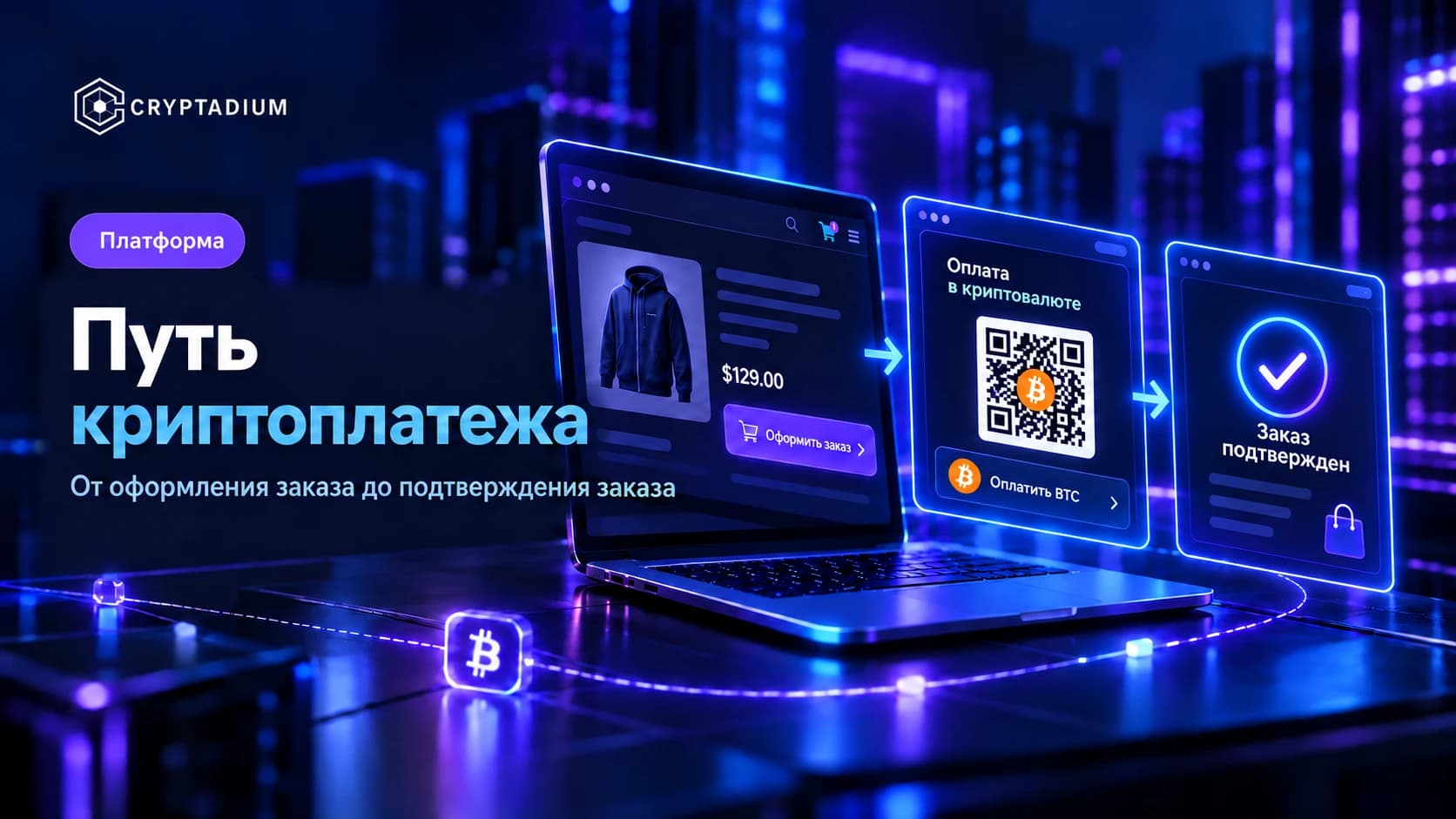Путь криптоплатежа: от оформления заказа до подтверждения заказа — Cryptadium