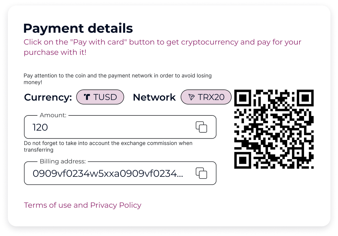 Payment details